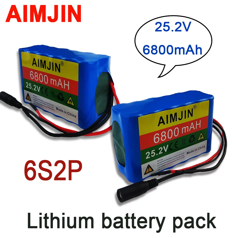 

25.2V 6.8A 18650 lithium battery pack 6S2P
