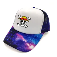 Monkey D Luffy Trucker Cap Men Anime One Piece Straw Hat Baseball Cap Cool Summer Unisex Mesh Net Caps 1