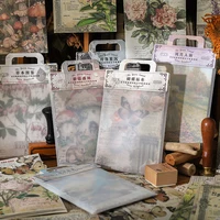 Yoofun 40sheets Memo Pads Material Paper Time Travel Junk Journal Scrapbooking Cards Retro Background Decoration Paper 2