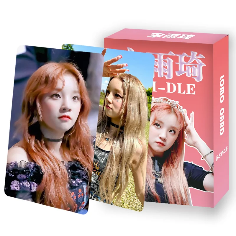 

55Pcs/Set KPOP (G)I-DLE Lomo Cards High Quality HD Double Side Printed Photo Card SONG YUQI Fans Collection Gift