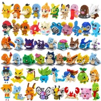 Building Blocks Assembly Anime Picachu Charizard Doll Blastoise Bulbasaur Gengar Bricks Figures Toy for Kid Gift 1