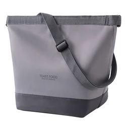 Insulated Waterproof Large - Capacity Lunch Tote for Outdoor Travel and Work (Grey)