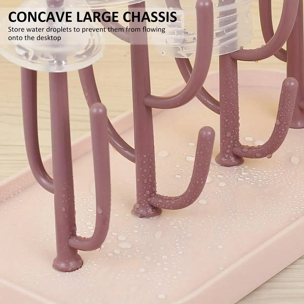 Bottle Drying Rack Cactus Cup Drying Rack Mug Stand Small Portable Bottle Dryer Holder with Drain Tray for Cups Teats Pump Parts