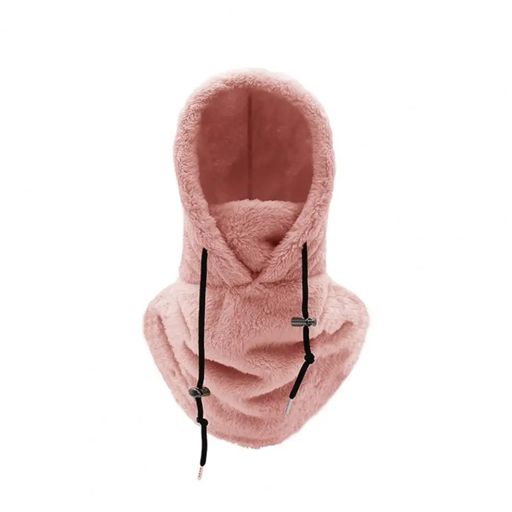 

Weather Hood Cover Windproof Winter Balaclava with Adjustable Drawstring Ski Hood Face Guard Warm Hood Cover Hat for Weather