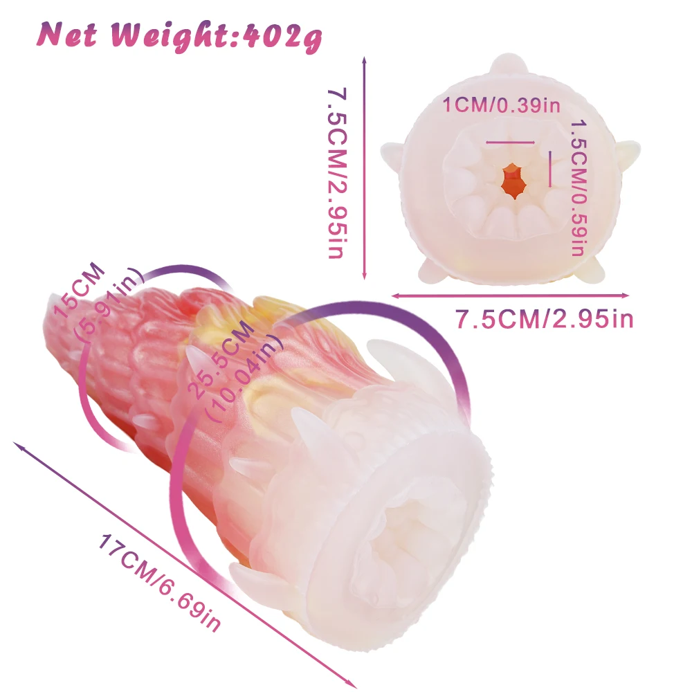 LUUK Fantasy Animal Male Masturbator Pocket Pussy Deepthroat Penis Stroker Oral Sex Toy for Men Monster Sex Toys Adult Game Tool