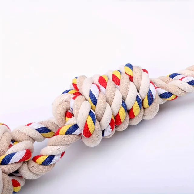 Large Rope Knot Toy for Pet Teeth Grinding Cleaning Cat Dog Boredom Relief Toys Pet Interactive Training Supplies 4