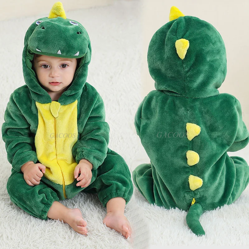 Toddler Boys Onesies Baby Girl Kigurumi Pijama Dragon Unicorn Cow Animal Cosplay Costume Winter Plush Jumpsuit 1 to 2 3 4 Years kids pajamas