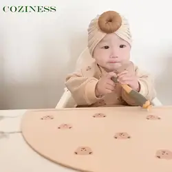 Napperon en Silicone imperméable pour bébé, pratique, mignon, Simple, ours, supplément alimentaire, vaisselle, isolation thermique, nouveau 