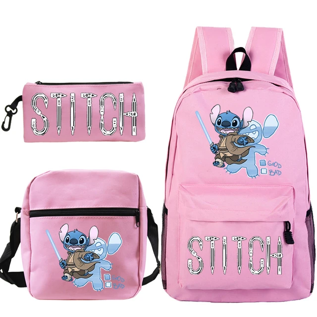 Disney-mochila de Stitch para niños y niñas, Bolsa Escolar de 3 piezas de  Anime, con capacidad para regalo, para viaje, portátil y escolar -  AliExpress