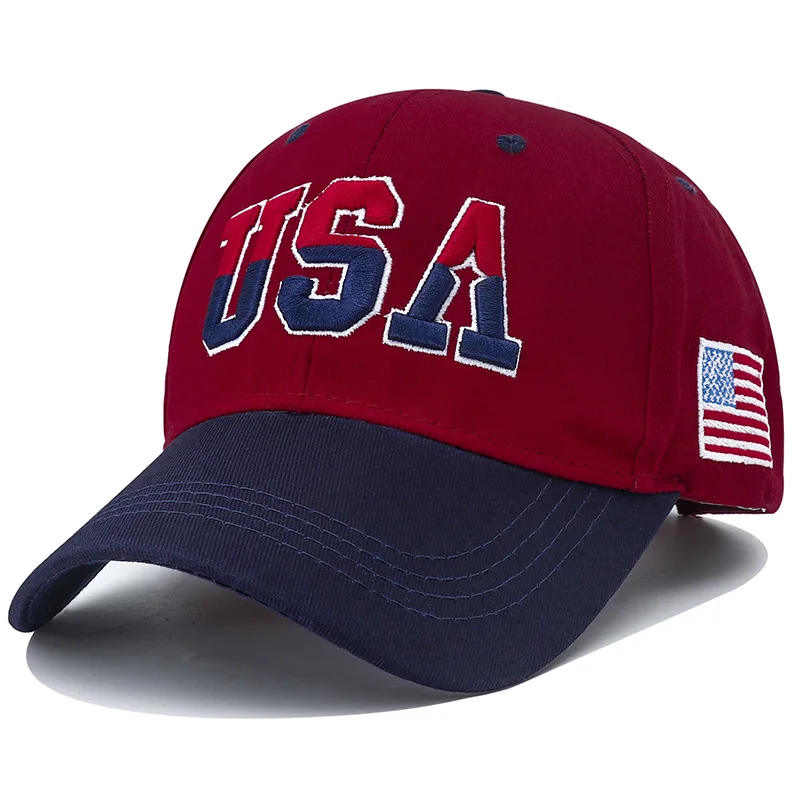 

2023 New America Flag Embroidery Baseball Cap for Men Women Cotton Snapback Hat Unisex Hip Hop USA Caps for Man Gorras Hombre