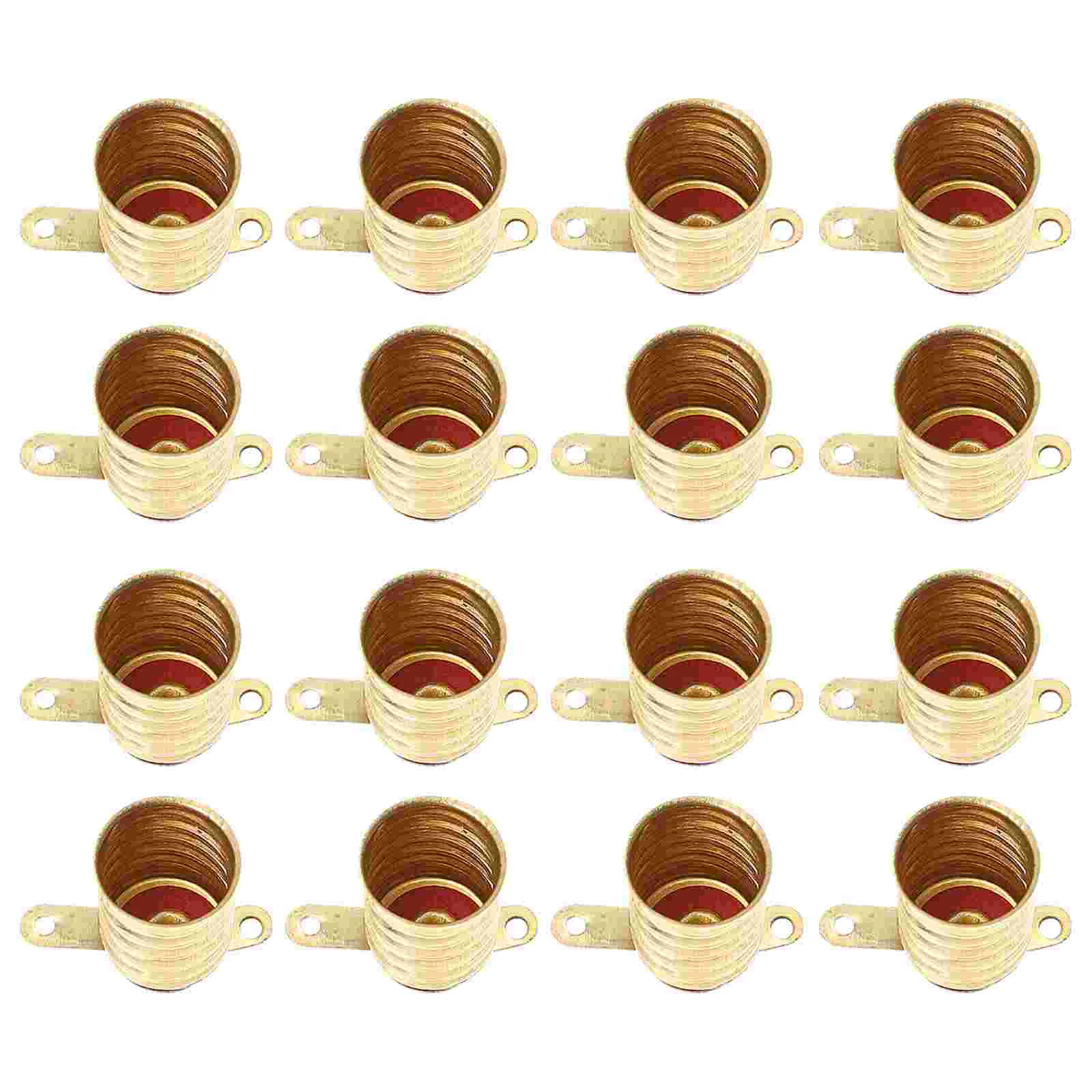

25 Pcs E10 Screw Lamp Holder Bulbs Lamps Base Adapter All Bronze Mini Miniature