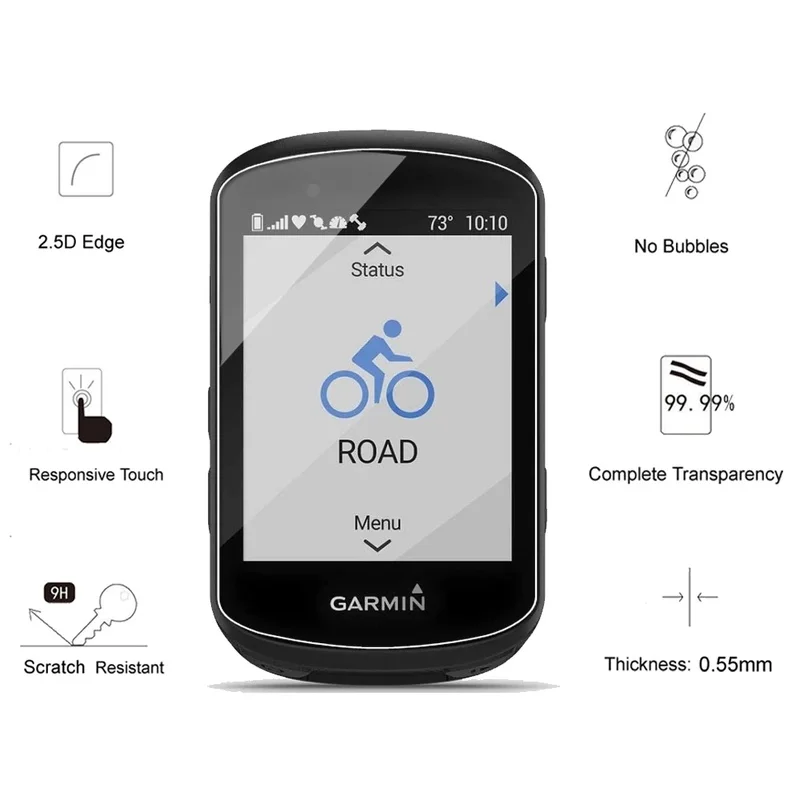 Premium Tempered Glass Screen Protector for Garmin GPS Bicycle Stopwatch