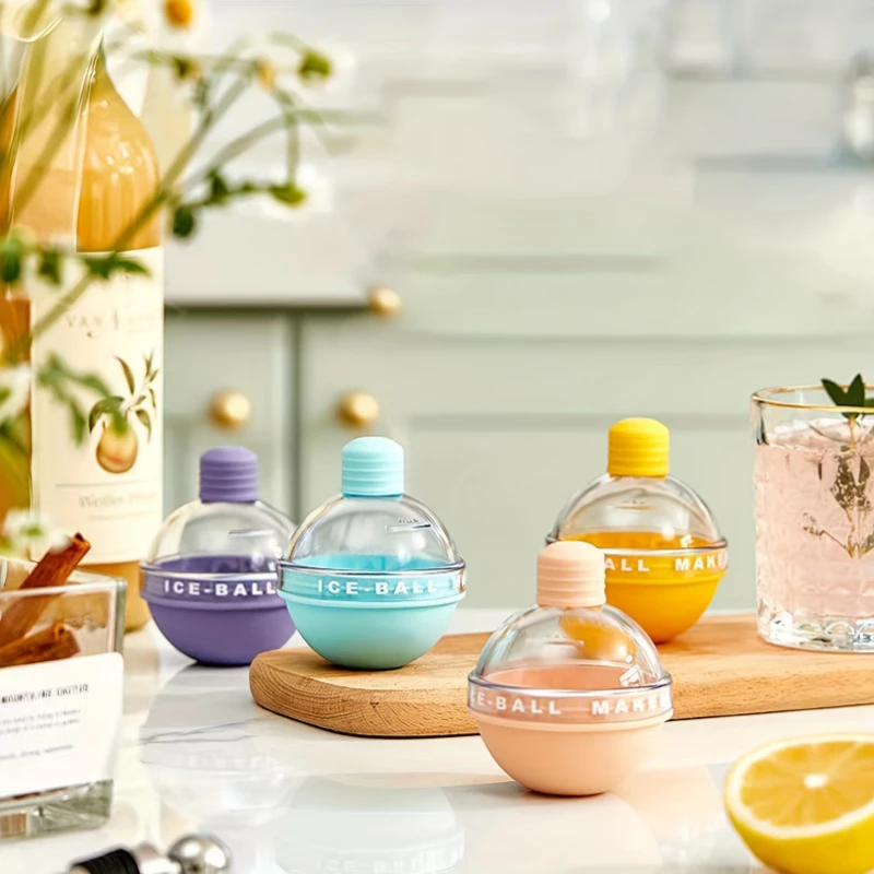 Whiskey Ice Mold Ball, Premium Flexible Silicone Ice Cube Tray with Large Round Ice Balls for Party and Bars ice bucket maker