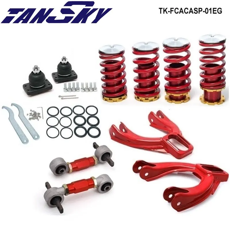 

Front Camber Kits + Rear Lower Control Arms+Lower Coilcocver Spring (Fits For Honda Civic EG ) TK-FCACASP-01EG