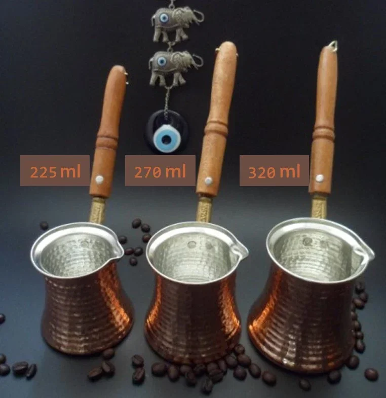 

Coffee Pot Cezve Cevze Cafeteria Handle Copper For Turkish Turk Wooden Maker