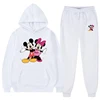 Customizable Pattern Hoodie Suits for Men and Women Disney Mickey Mouse Sweatshirts Autumn and Winter Warm Tops and Pants 5