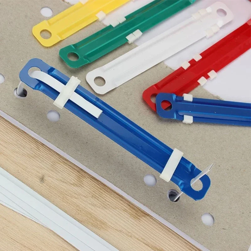 20Pcs Plastic Binding Clips File Paper Fasteners Two-Hole Loose-leaf Binder File Folder Document Supplies