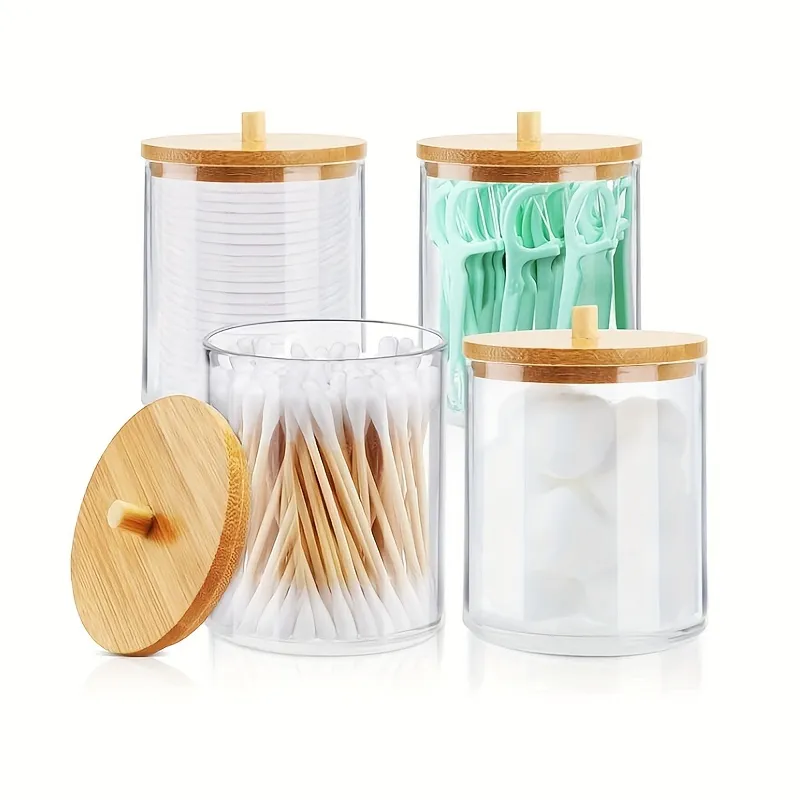 Cotton Swab Holder With Lid High Quality Clear Acrylic Q Tips Storage Box  Durable Flossers Container Portable Cotton Swab Case - AliExpress