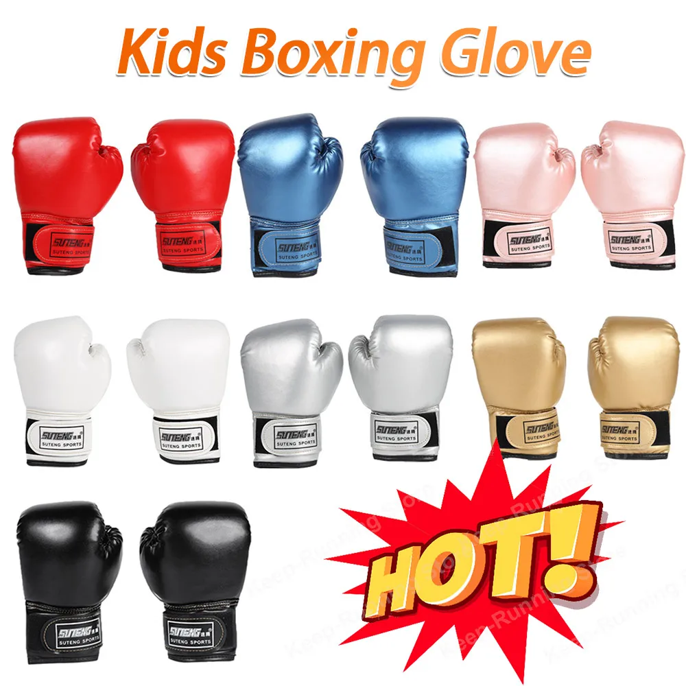 Kids Boxing Gloves Junior Mitts Bag Children Gel Pad Glove PU Boxing Gloves Training Kids Sparring Punching