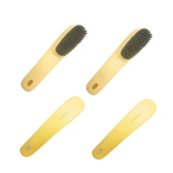 Multi-Functional Household Scrubbing Brush for Shoes and ClothesCleaning (Yellow-4pcs)