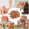 200 Pieces Mini Bricks for Landscaping Miniature Bricks Brick Wall Small Bricks for Dollhouse Garden Parts,1/35 Scale 6