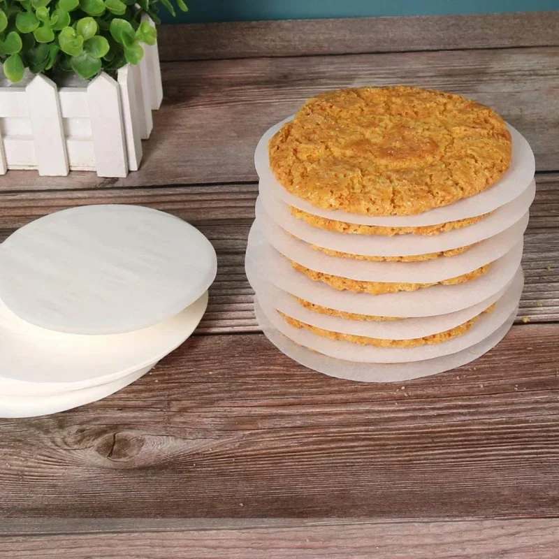 100pcs 11cm Hamburger Patty Paper Round Wax Paper Sheet for Burger Press Baking Cake Baking Separate 4.33inch Patty Oil