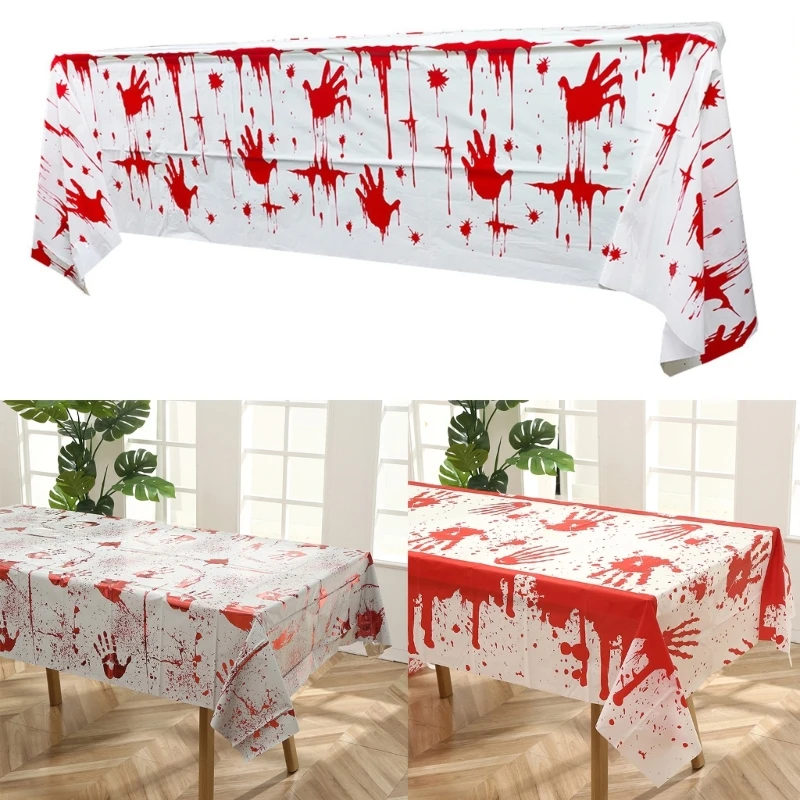 Halloween Bloody Tablecloth Disposable Pattern Tablecover disposable tablecloth table cloth