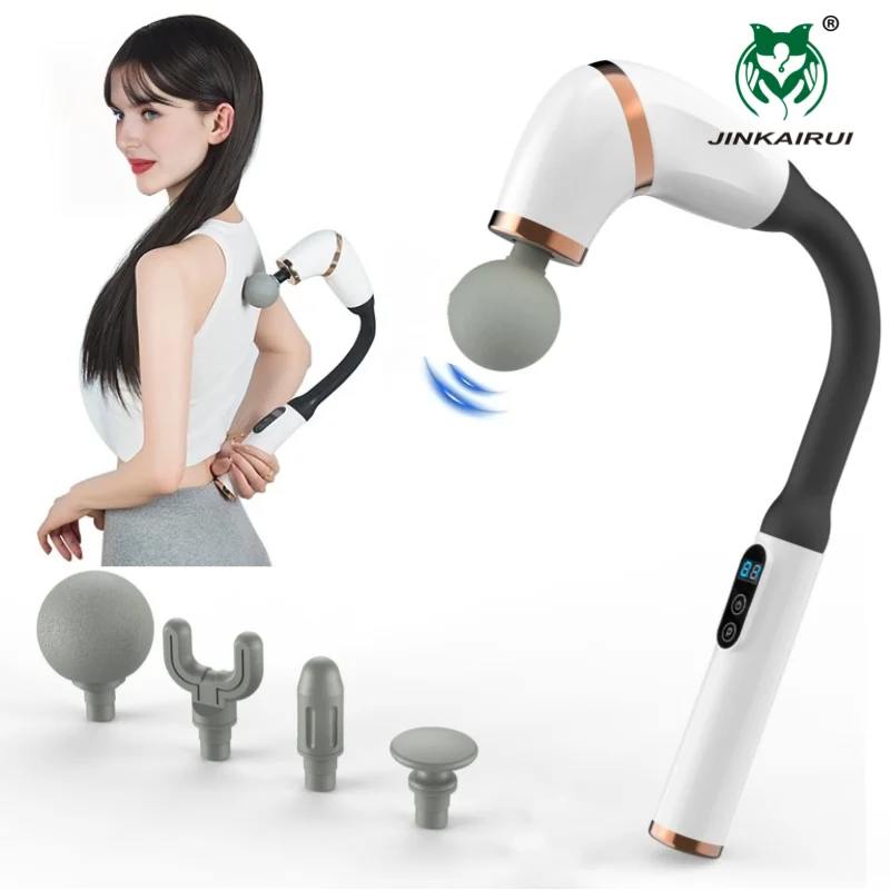 Deep Tissue Massage Gun with Extended Handle for Muscle Relaxation