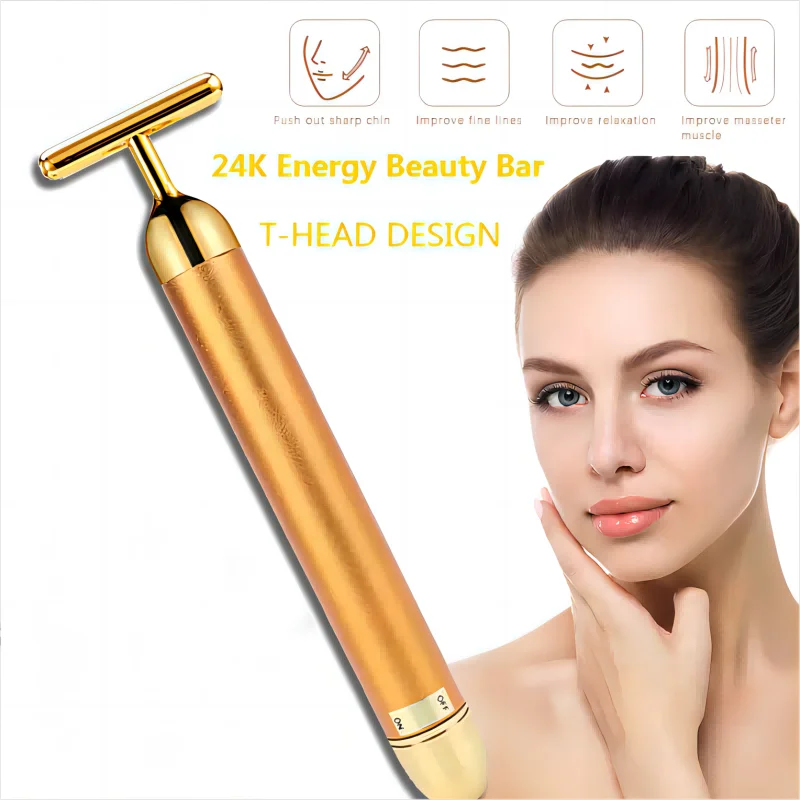 Facial Beauty Bar Energy Vibration Face-lift Tightening Wrinkle Remover Massage Bar Skin Tightening T-shaped Face Massage Stick энергетический шампунь против выпадения волос smart care skin purity energy sha dewal cosmetics