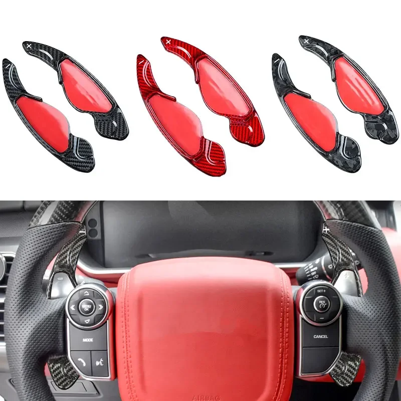 

For Land Range Rover Evoque Discovery Sport for Jaguar XF XE Carbon Fiber Car Steering Wheel Shifter Extension Shift Paddles