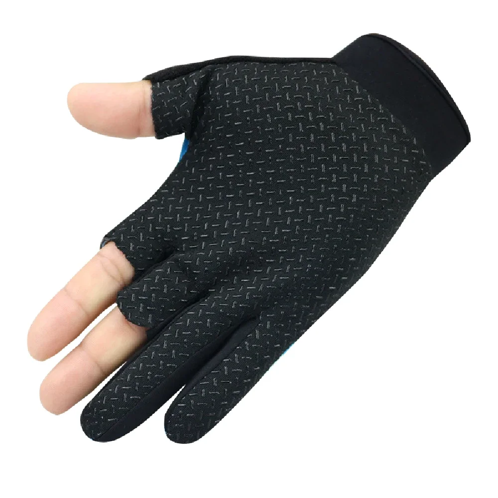 Three Fingers Cut Fishing Gloves Tool Men Anti-slip Outdoor Fishing Gloves Accessories Fish Finder Elasticity Glove