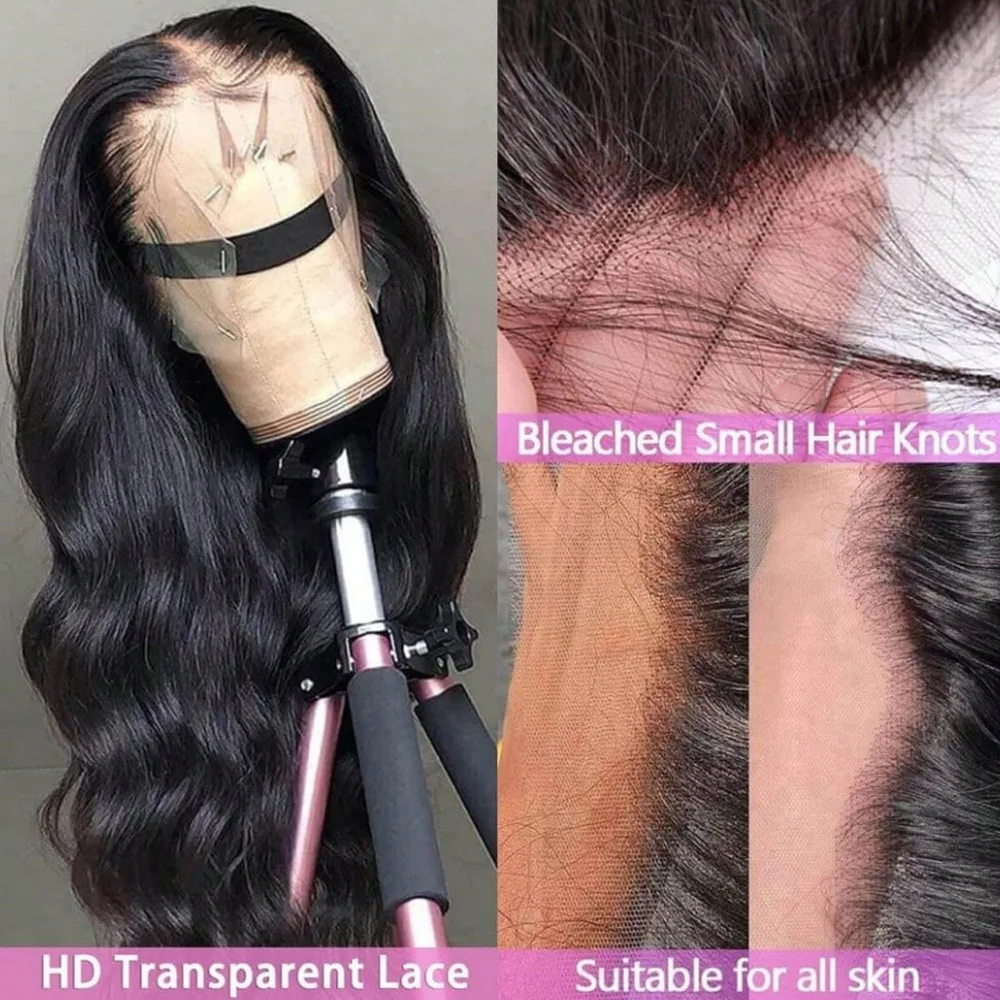 13x4 Body Wave Lace Front Wigs Human Hair for Women 200% Density HD Lace Frontal Wigs Human Hair Pre Plucked with Baby Hair