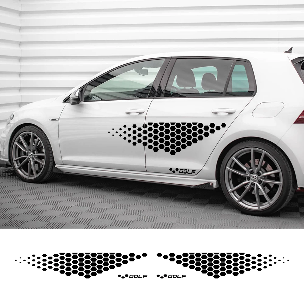2pcs Car Stickers Both Side Stripe Auto Vinyl Decoration For Volkswagen  Golf 7 8 3-5doors Sport Tuning Styling Car Accessories - Car Stickers -  AliExpress