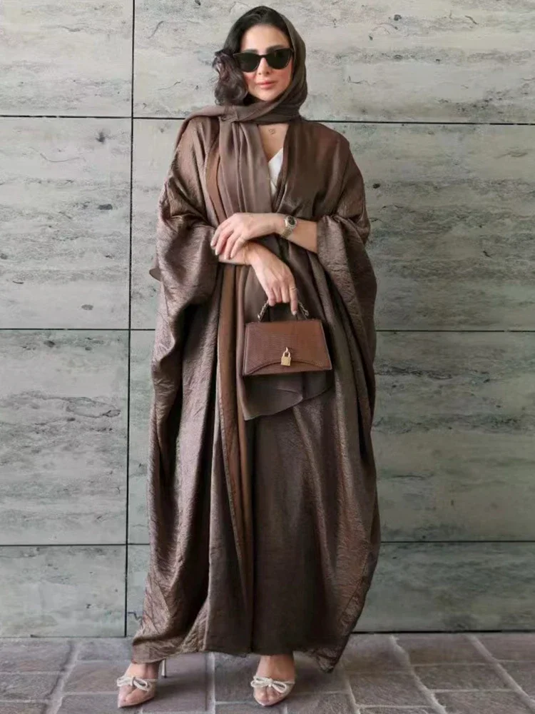 

Batwing Abaya Kimono Dubai Luxury Cardigan Muslim Party Dress Open Abayas for Women Turkish Casual Islamic Clothes Jilbab Kaftan