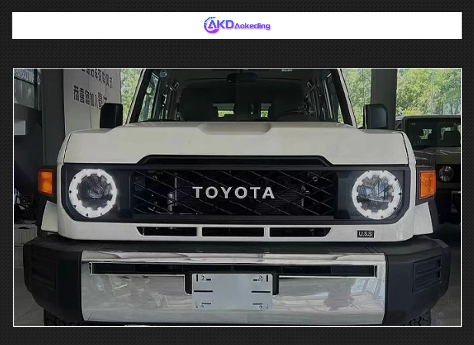مصباح أمامي لتويوتا لاند كروزر LC76 ، إشارة انعطاف DRL ،