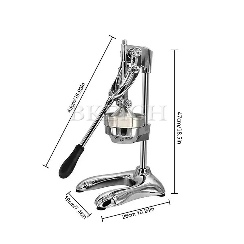 Small Manual Citrus Juicer, Stainless Steel Professional Manual Fresh Orange Pomelo Squeezing Machine 3
