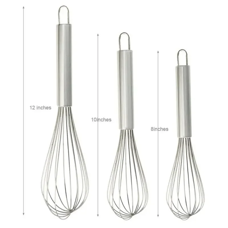 

Inches Egg Beater Stainless Steel Hand Whisk Mixer Kitchen Tools Cream Stirring Egg Tools Home Gadgets Dropshipping