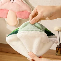 Coral Fleece Hand Towel Cute Cartoon Plush Lanyard Multi-functional Absorbent Towels Wipe Handkerchief Rag Cleaning Cloth 3