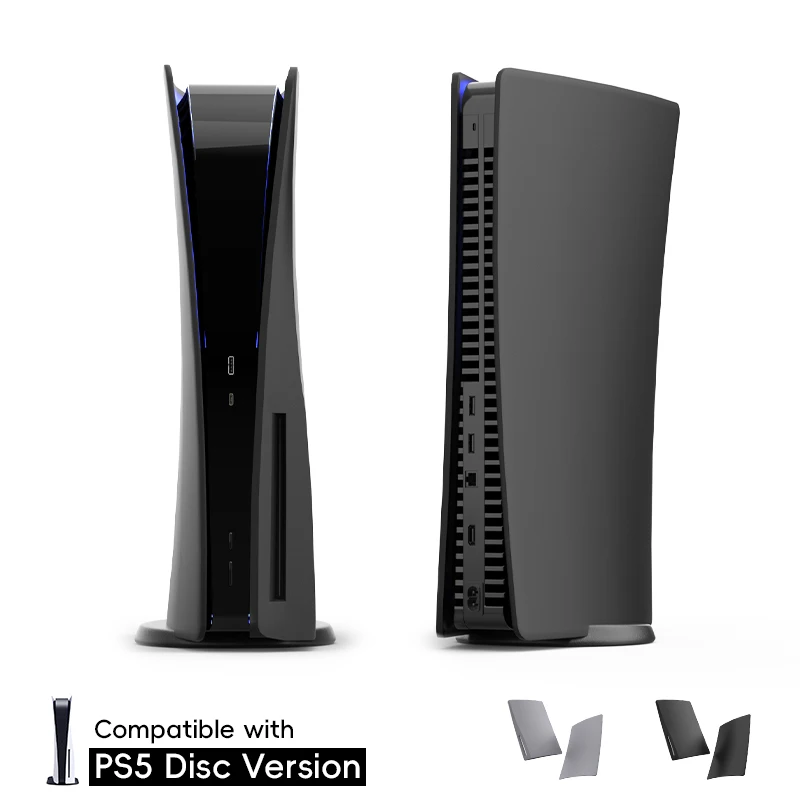 Sleek Black Faceplate Cover for Gaming Console - Stylish Protective Shell