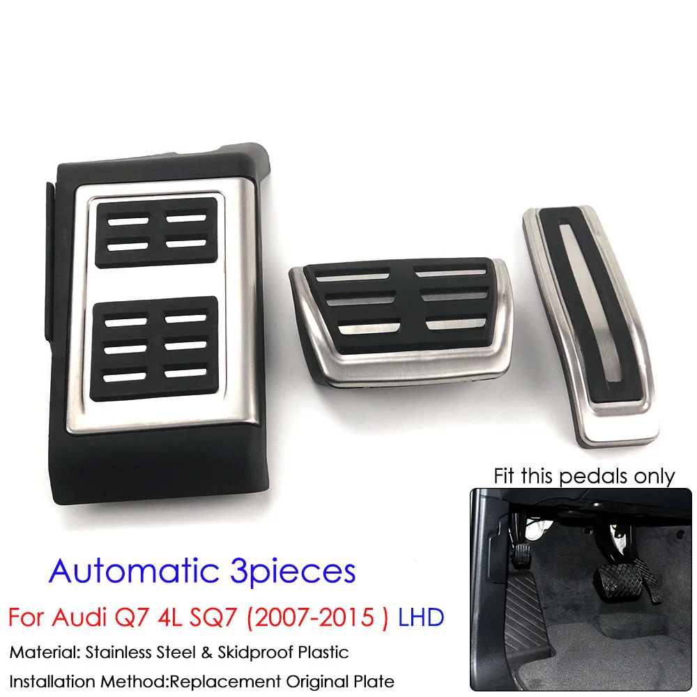 Gas Brake Foot rest Dead Pedal Cover Pad Car Accessories For Audi Q7 4L (07-15)/ Volkswagen Touareg 07-18/ Porsche Cayenne 07-16