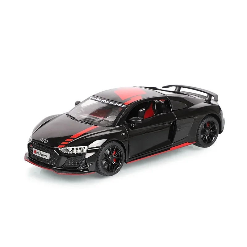 

1/24 Austrian R8 V10 simulation alloy car model acousto-optic return Dili children's toys