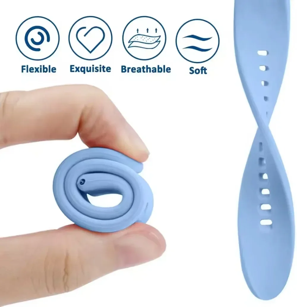 Versatile Silicone Strap for Smartwatches - Available in 18mm, 20mm, and 22mm Sizes