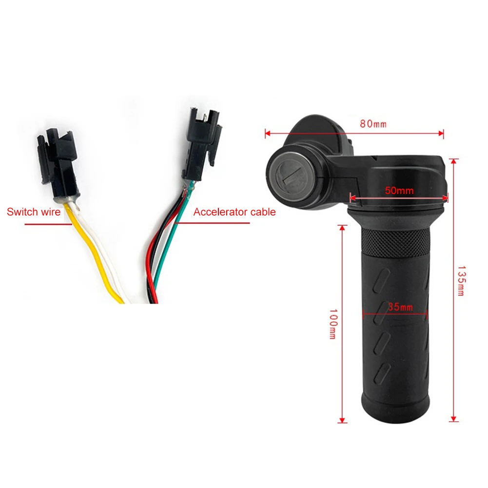 2/4PCS Electric Bicycle Handle Left+Right Electric Bicycle Twist Throttle Grip Acceleration Handle For Motor Electric Scooter ﻿