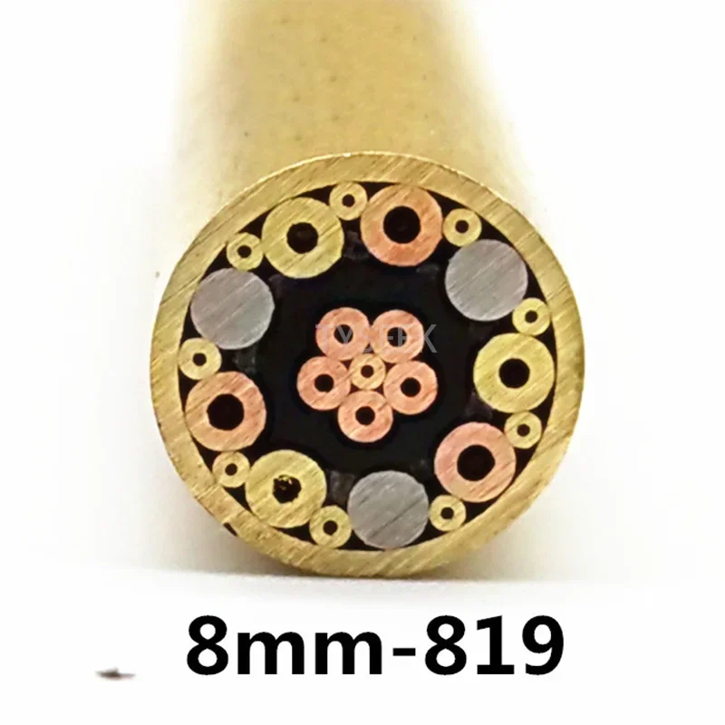 8mm Mosaic Pin Rivets for Knife Handle Screw Decorate 21 Kinds Design Exquisite Style Length 9cm 5