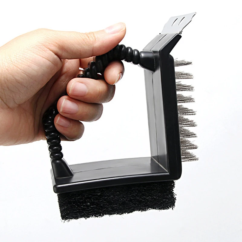 Barbecue Cleaning Tools Grill Brush Cleaning Brushes 1 Pcs Stainless Steel Grill Grill Mesh Cleaning Brush BBQ Wire Right Angle Sponge Multi-purpose Cleaning Tool Brush