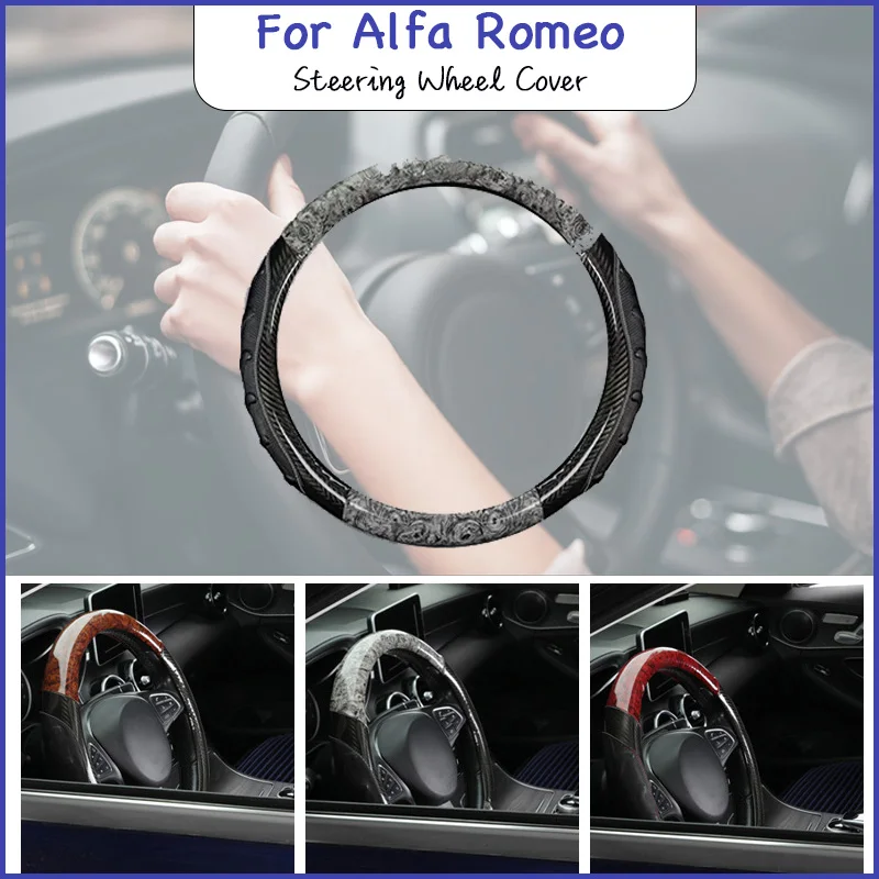 Coprivolante Per Auto Decaration Per Interni In Legno In Fibra Di Carbonio Per Alfa Romeo Giulia Stelvio Tonale Giulietta Mito Gloria