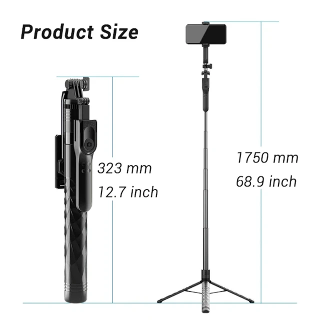 BSLIUFANG New 1.7M Wireless Selfie Tripod Foldable Stand For Action Cameras Smartphones Balance Steady Shooting Live 4 BSLIUFANG New 1.7M Wireless Selfie Tripod Foldable Stand For Action Cameras Smartphones Balance Steady Shooting Live 4