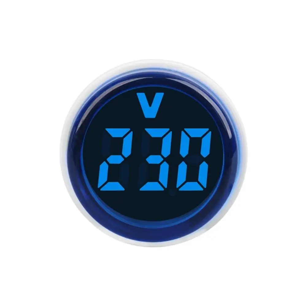 Circular LED Display Digital Ammeter with EU Plug for Electrical Measurements