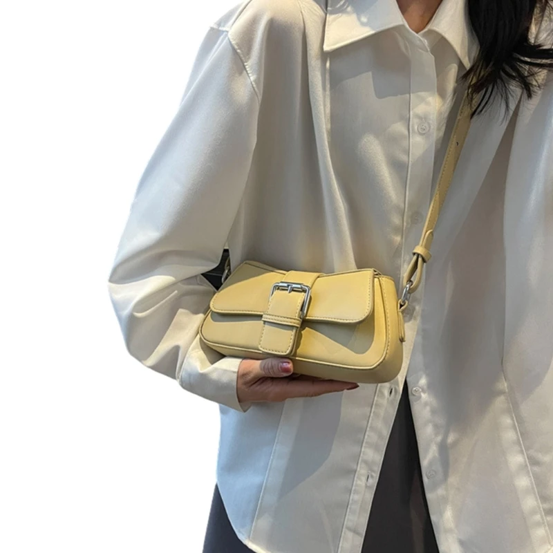 Modern PU Crossbody Bag Trendy Underarm Shoulder Bag for Women and Girls