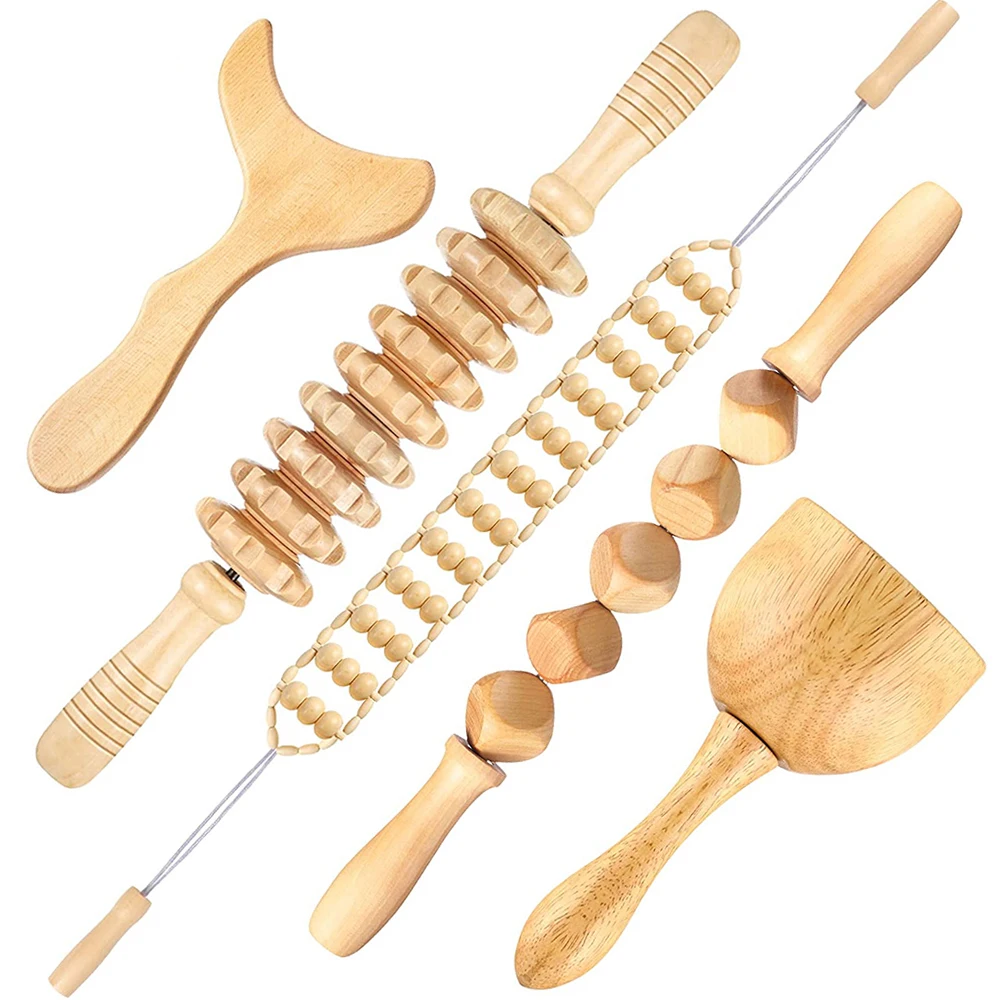 Outil de massage gua sha en bois pour drainage lymphatique_voghion.com